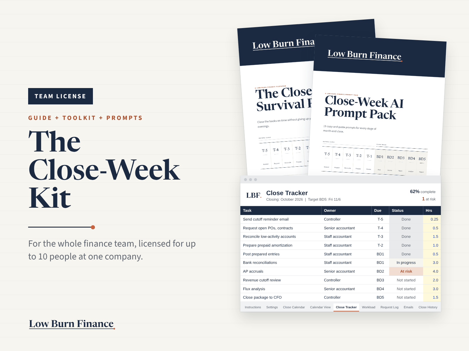 Cover of the Close-Week Kit Team License